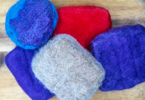 Simple felted soap